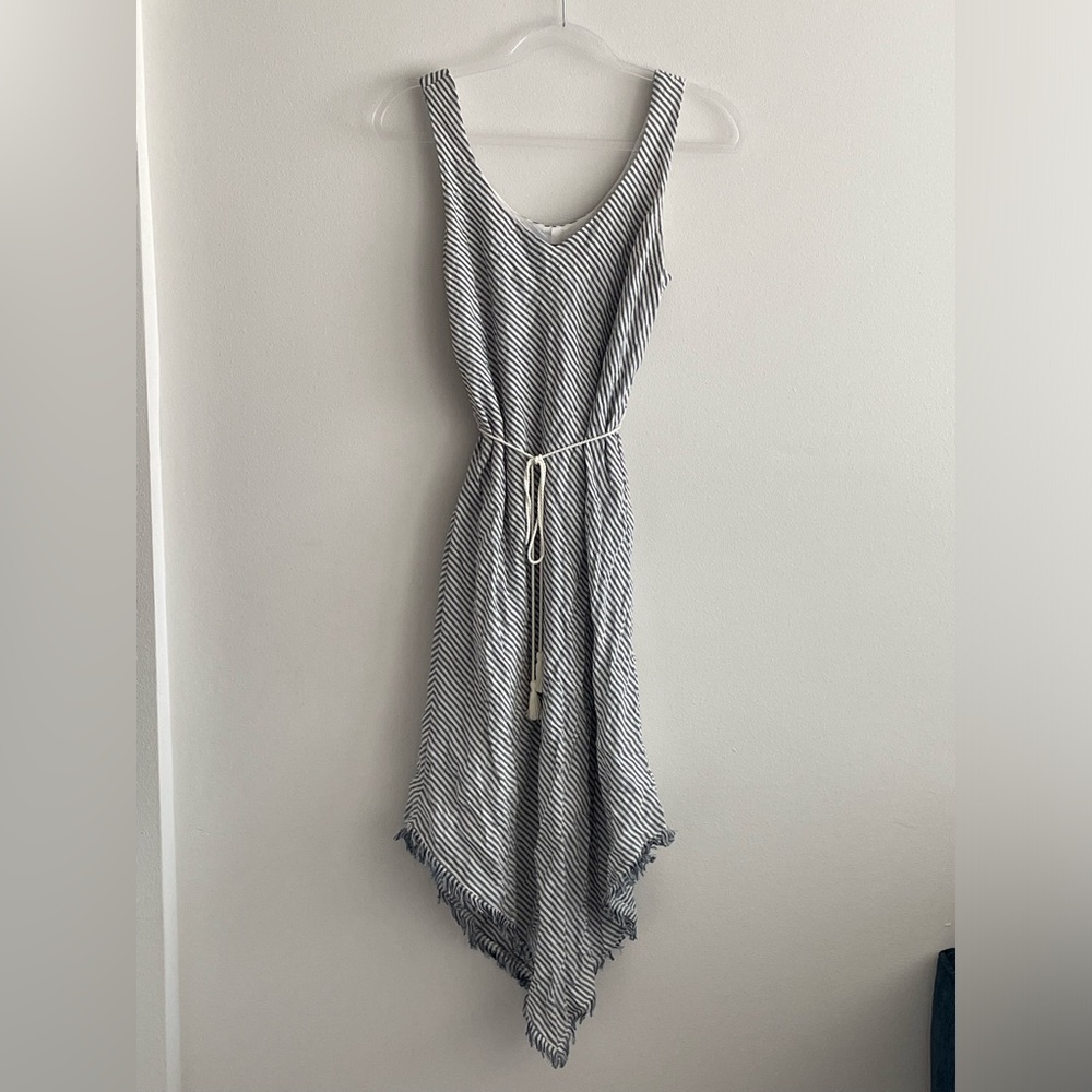 DREW Coastal Stripped Midi Dress